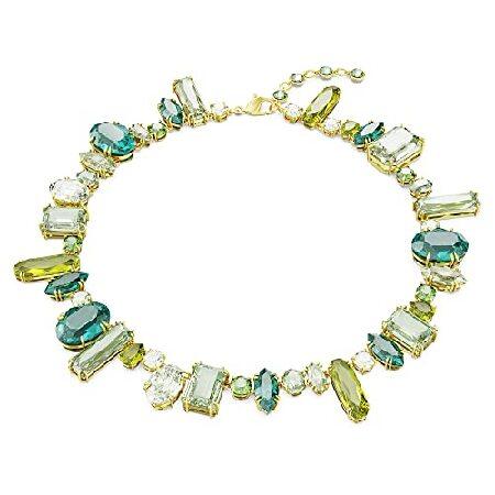 SWAROVSKI ジェマネックレス グリーン ゴールドトーン仕上げ