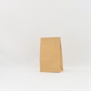 ハイバックH4 未晒 茶 100入  角底袋 テイクアウト 紙袋 業務用 ヒモなし