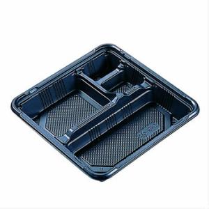 北原産業 弁当容器 業務用 KS-82A黒 透明 平蓋セット 50枚入 幕の内