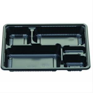 北原産業 会席シリーズ容器 KS-84 本体(黒) 蓋(透明) 269×209×40mm 1