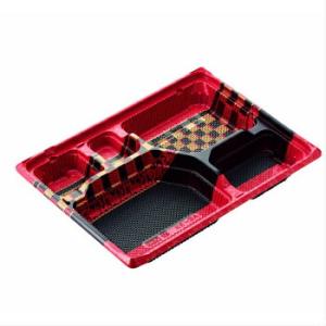 北原産業 弁当容器 業務用 KS-82A黒 透明 平蓋セット 50枚入 幕の内