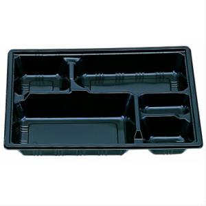 北原産業 会席シリーズ容器 KS-84 本体(黒) 蓋(透明) 269×209×40mm 1