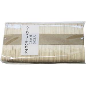 木製アイススプーン 裸 100本入 7.5cm...の詳細画像1