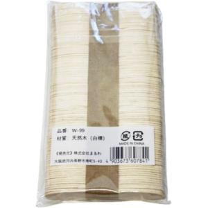 木製アイススプーン 裸 100本入 7.5cm...の詳細画像2