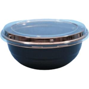 どんぶり容器 AP-363 黒 透明蓋付 50入 どんぶり 丼