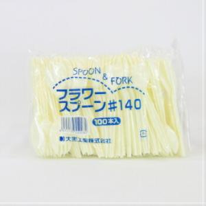 使い捨てスプーン フラワースプーン#140B バラ 100本入り  プラスチックスプーン テイクアウ...