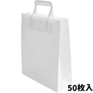 カクケイ 紙袋 白 K3号 500枚入 ひも付 平袋 白色 マチなし 業務用 100