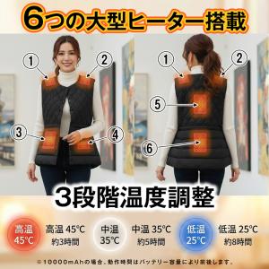 電熱ベスト レディース 細見え 2way 3段...の詳細画像4