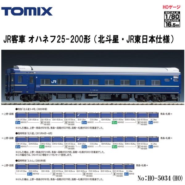 【予約 2026年5月予定】 HO-5034 TOMIX JR オハネ フ25-200形 (北斗星・...