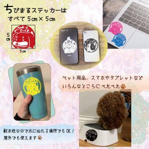 ちびまる ステッカー 犬 雑貨 シール スマホ...の詳細画像1