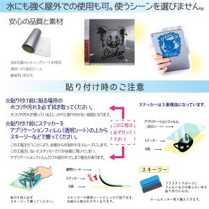 猫ステッカー 長毛 WT 名入れ Cat in...の詳細画像5