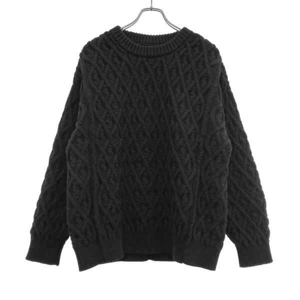 AURALEE オーラリー HARD TWIST MERINO ARAN KNIT P/O ハンドツ...