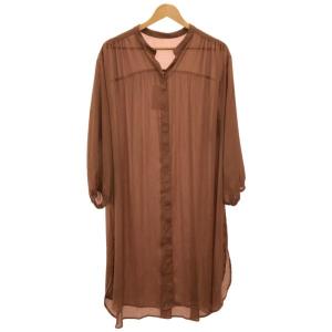 HYKE ハイク 21AW バンドカラーポリエステルシャツワンピース HYKE ハイク 21AW バンドカラーポリエステルシャツワンピース