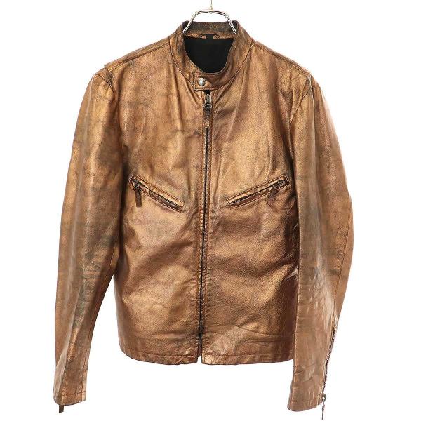 HELMUT LANG ヘルムート ラング 2004AW メタリックコーティングバッファローレザージ...