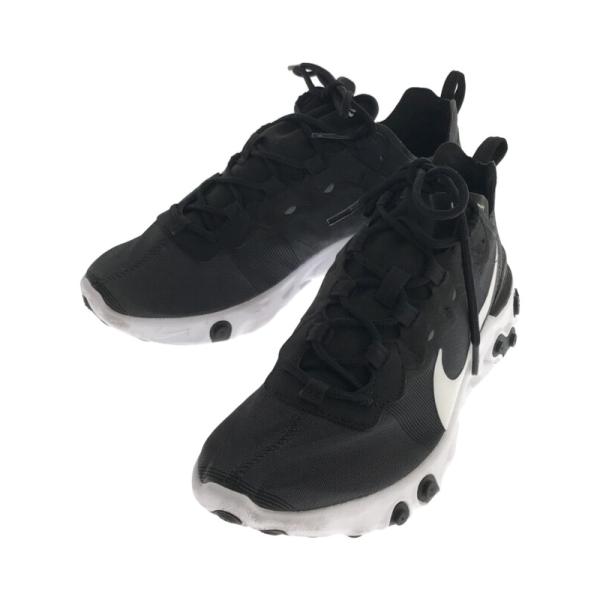 NIKE GIRLS WMNS REACT ELEMENT 55 ローカットスニーカー ブラック 2...