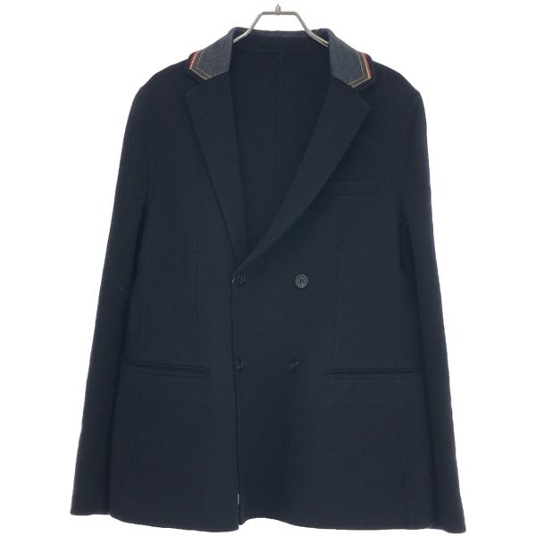 EMPORIO ARMANI エンポリオアルマーニ 15AW デニムラペルウールカシミヤダブルテーラ...
