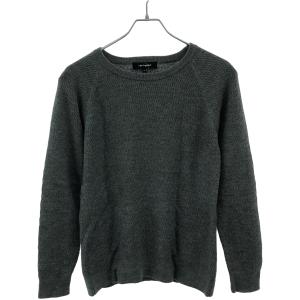 1piu1uguale3 ウノピゥウノウグァーレトレ 21AW THERMAL R-NECK KNIT ウールサーマルニットセーター MRK235-WOL130 グレー 4 IT19FBRS3SZS｜modescape