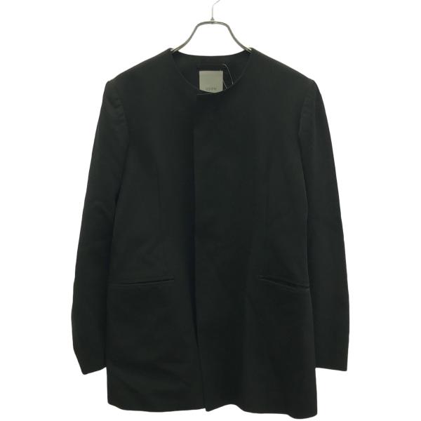 Ujoh ウジョー ウールギャバジンノーカラージップジャケット U773-J04-100 ブラック ...