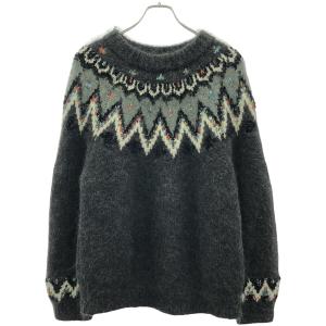 COOHEM コーヘン 20AW MOHAIR NORDIC KNIT P/O モヘアノルディックニットセーター 20-204-016 グレー L IT23QKFPVIHG｜modescape