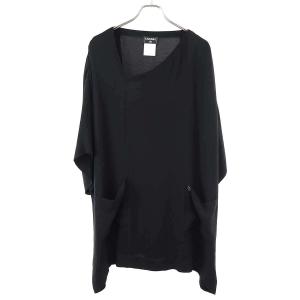 CHANEL シャネル プルオーバーシルクチュニックトップス P50642V37527 ブラック 44 IT25XHEN1XZC
