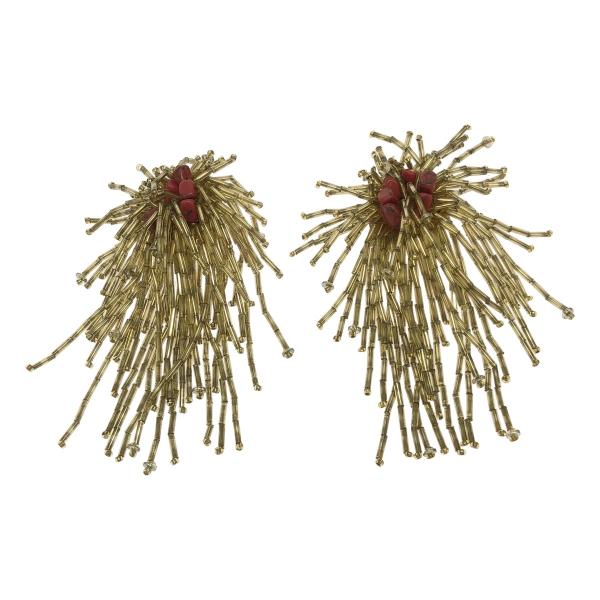 TOGA ARCHIVES×H&amp;M トーガアーカイブス ラッパービーズイヤリング  ゴールド系  I...