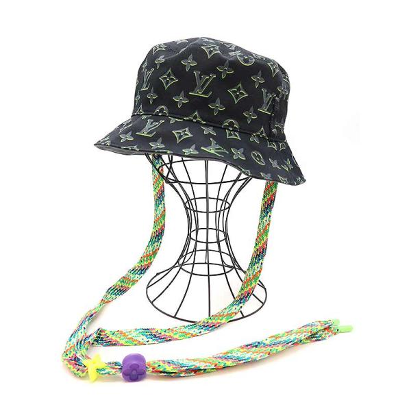 LOUIS VUITTON ルイヴィトン バケットハット・LV プレイ モノグラム ブラック グレー...