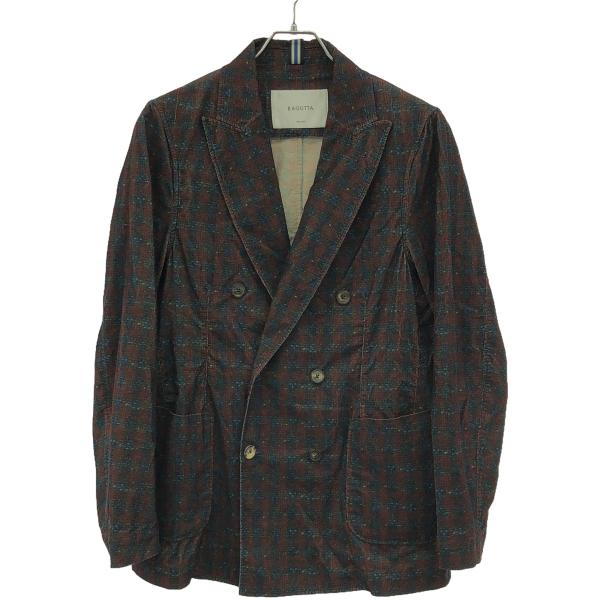 Bagutta バグッタ 総柄コーデュロイダブルブレステッドジャケット GIAN_GL 10557 ...