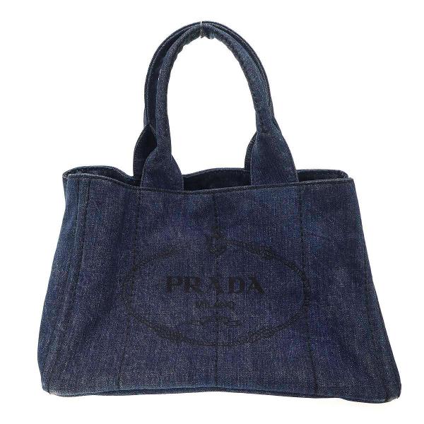 PRADA プラダ CANAPA DENIM カナパデニムハンドバッグ B1877B インディゴブル...