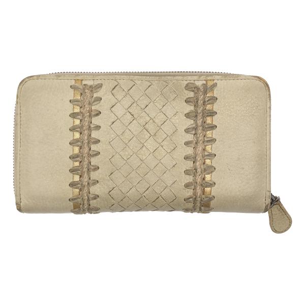 BOTTEGA VENETA ボッテガヴェネタ イントレチャートラウンドジップロングウォレット  ア...