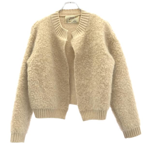 R&amp;D.M.Co- オールドマンズテーラー モヘアパイルニットカーディガン  ベージュ F IT4K...