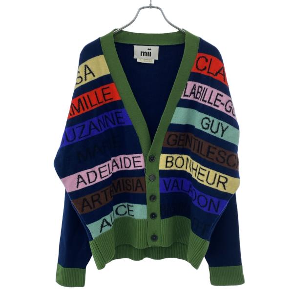mii collection ミーコレクション マルチカラーウールニットカーディガン  ミックス M...