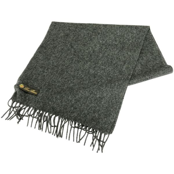 Loro Piana ロロピアーナ カシミヤショートマフラー  グレー  IT564T57C77S