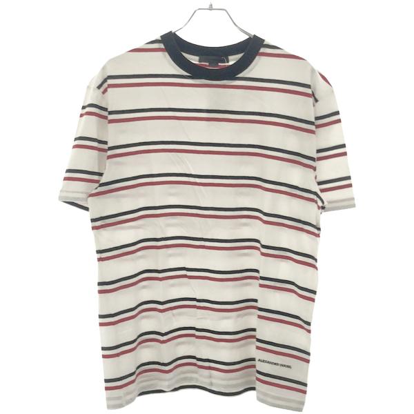 ALEXANDER WANG コットンストレッチボーダーTシャツ ミックス S IT5R4SLQF4...