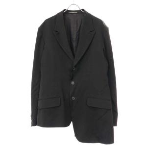 Yohji Yamamoto POUR HOMME ヨウジヤマモト プールオム UNBALANCED JACKET アシンメトリーテーラードジャケット HJ-J74-152 ブラック 3 IT6XA5PBG9DW｜modescape