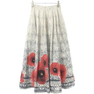 Ameri VINTAGE アメリ ヴィンテージ EMMA OCCIDENT SKIRT プリントスカート 01010921110 ホワイト系×ブルー系 S IT7CCMVKJ2VM｜modescape