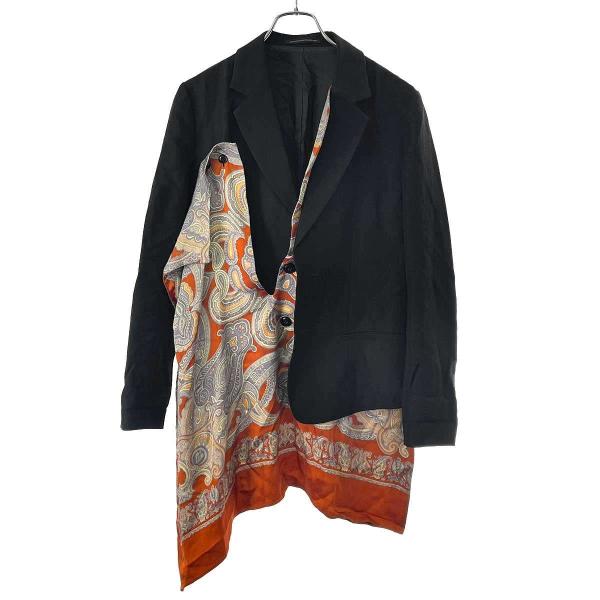 Y's ワイズ 18AW スカーフドッキングジャケット YV-J08-801 ブラック 2 IT7D...