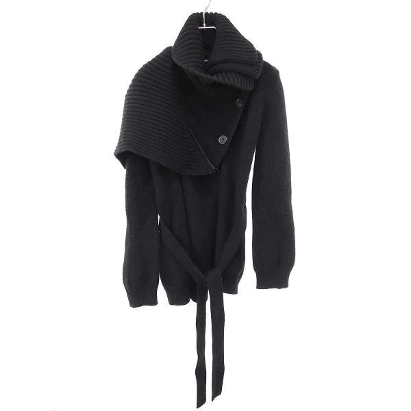 ANN DEMEULEMEESTER アンドゥムルメステール ウールダブルカラーニットジャケット  ...