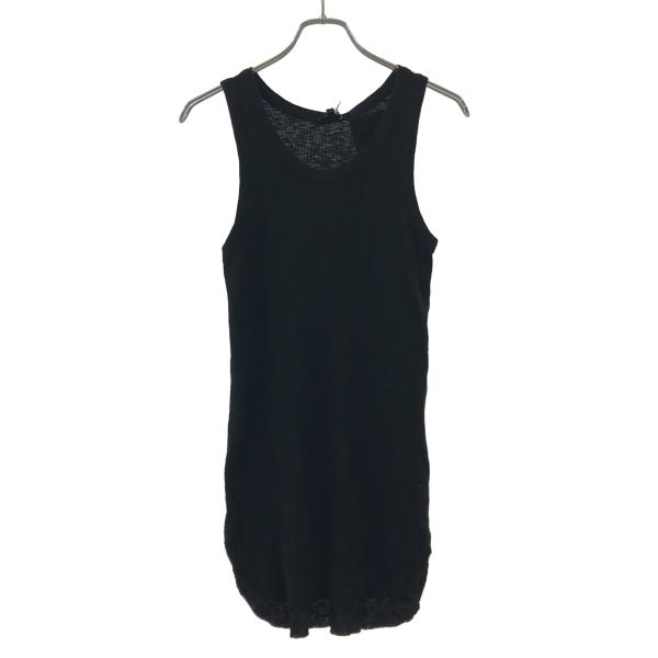 ANN DEMEULEMEESTER アンドゥムルメステール コットンウールタンクトップ  ブラック...