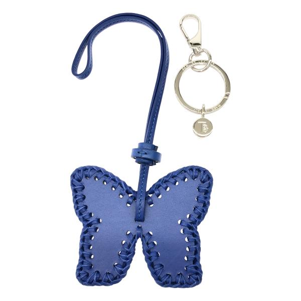 TOD’S トッズ バタフライレザーバッグチャーム  ブルー  IT8LGBT32WF9