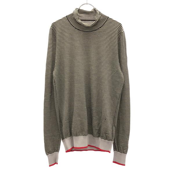 Maison Margiela10 メゾン マルジェラ ハイネックボーダーニットセーター S50HA...