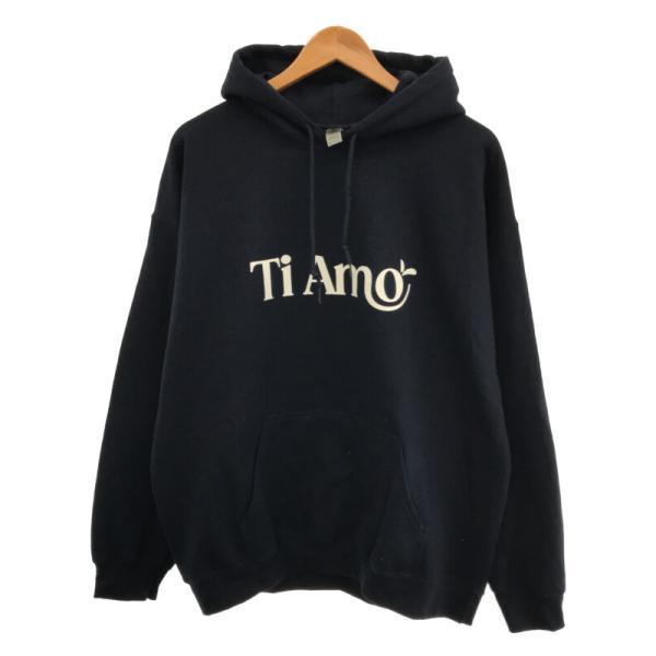 Ti Amo ティアモ Logo Hooded スウェットパーカー ネイビー サイズ:XL メンズ ...