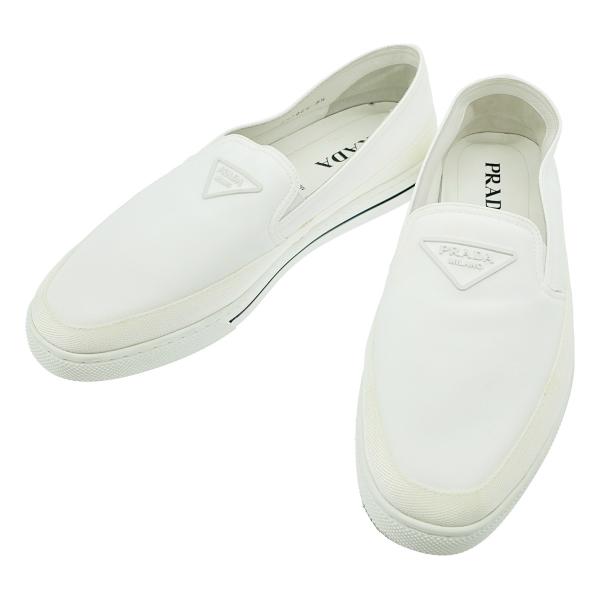 PRADA プラダ RE-NYLON スリッポンスニーカー  ホワイト 9 1/2 IT8YJRR8...