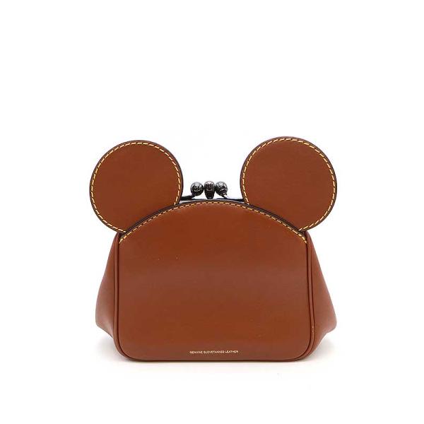 COACH×Disney コーチ ディズニー がま口レザーバッグ ブラウン  IT94MXGP45V...