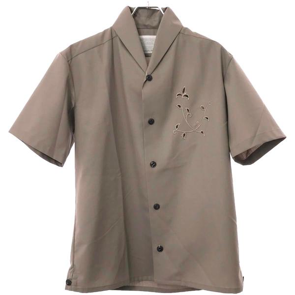 kolor カラー 17SS カットワークショートスリーブシャツ 17SCM-B02102 グレージ...