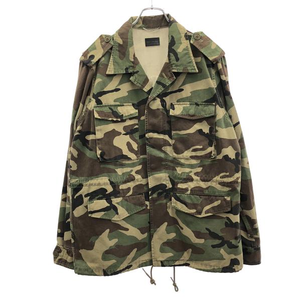 SAINT LAURENT PARIS サンローラン パリ 17SS LOVEパッチ ミリタリージャ...