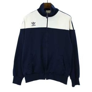 adidas アディダス 1980&apos;s ヴィンテージジップアップトラックジャケット ネイビー ホワイ...