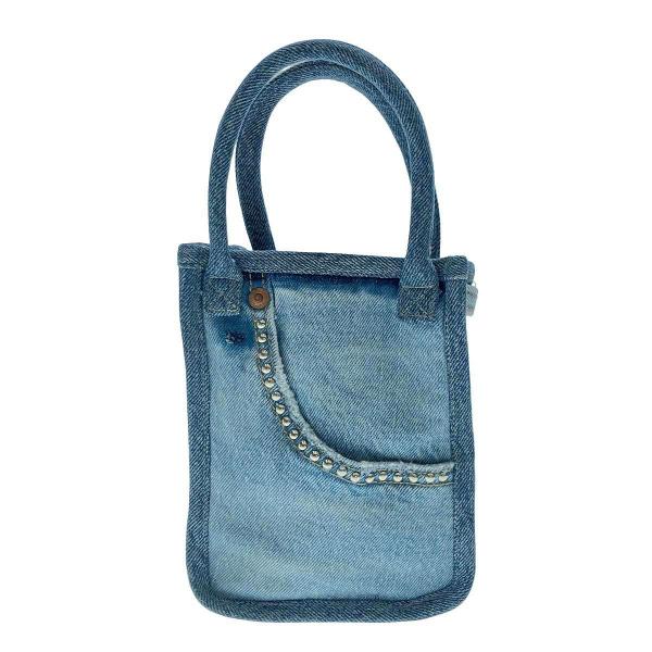 Jeanie Blue ジェニーブルー 25SS STUDS MINI TOTE スタッズミニデニム...