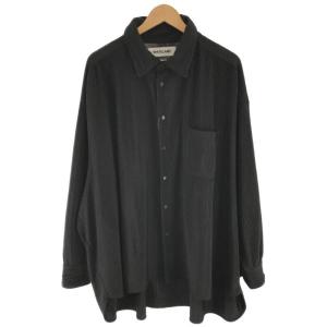 WHITELAND ホワイトランド 21SS ポリエステルプリーツシャツ ブラック サイズ:F メンズ ITAMH3CX6VJF