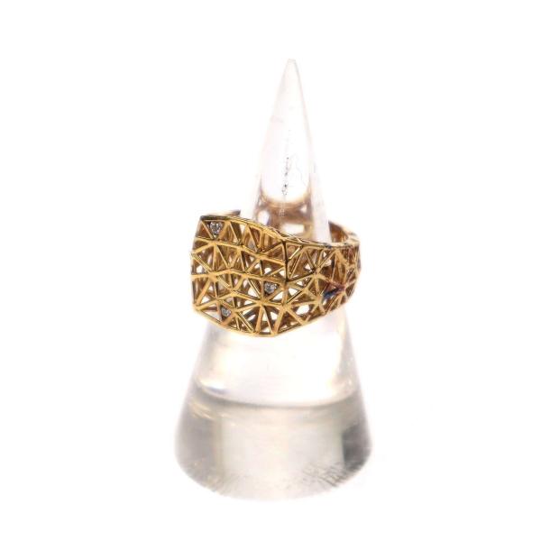 TOM WOOD トムウッド Mesh Ring メッシュシグネットリング  ゴールド 52 ITA...