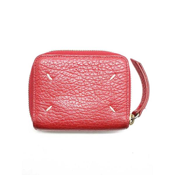 Maison Margiela11 メゾン マルジェラ レザーミニウォレット コインケース レッド ...